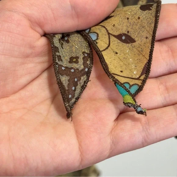 Brown Boho Y2K V-Neck Bell Sleeve Blouse M - Picture 14 of 14